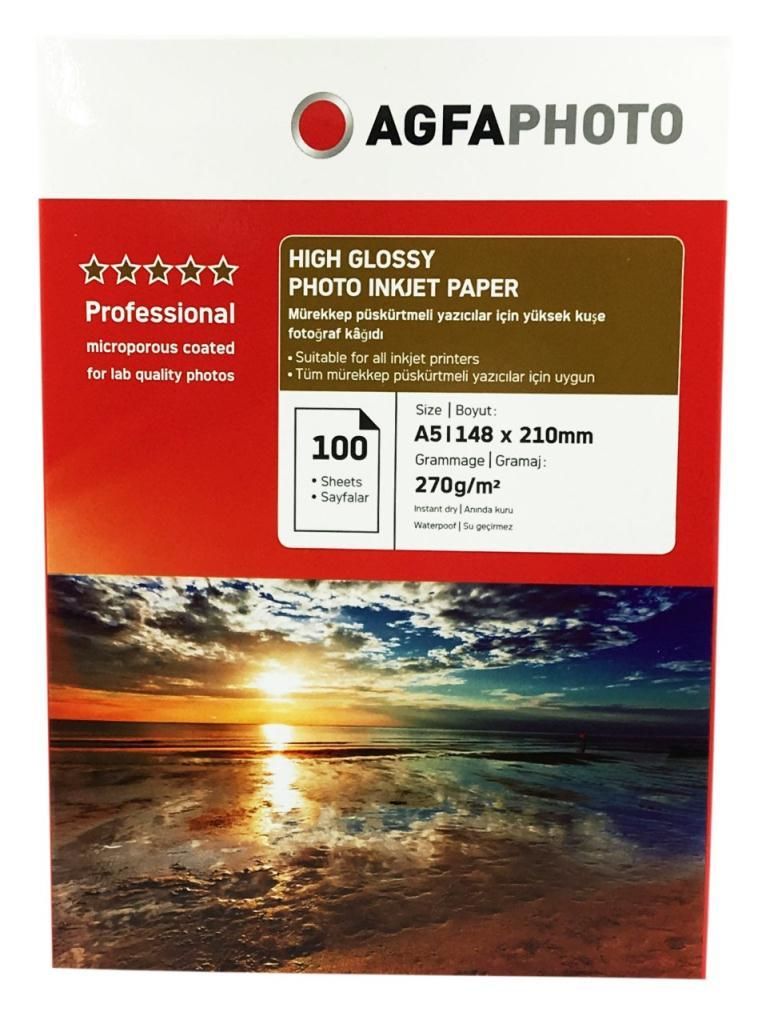 Agfa Photo 270gr A5(15x21)Parlak İnkjet Kağıt