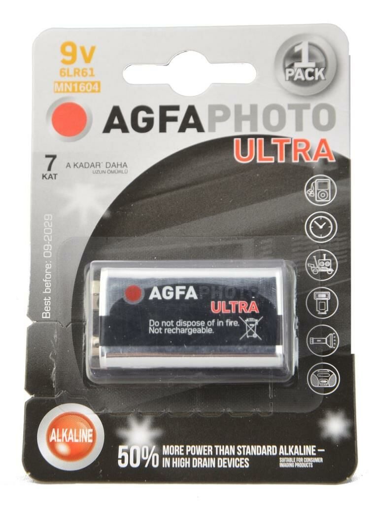 Agfaphoto Ultra Alkalin 6LR61 9 Volt Pil