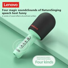 Lenovo Thinkplus M1 Ses Değiştirme Özellikli Karaoke Bluetooth Mikrofon Speaker Siyah