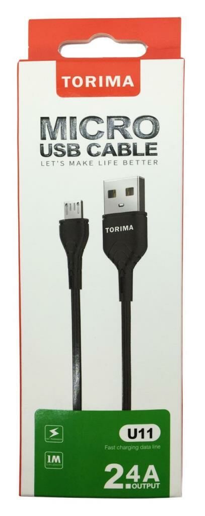Torima Micro 2.4A Şarj-Data Kablosu Siyah