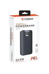 Torima TRM-1023 22.5W Hızlı Şarj Özellikli Dijital Şarj Göstergeli 20.000 Mah Powerbank Siyah