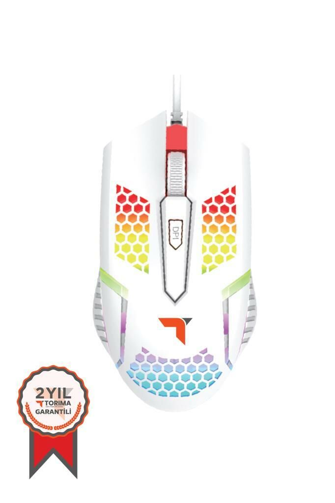 Torima TM-15 USB RGB Aydınlatmalı Gaming Oyuncu Mouse Beyaz