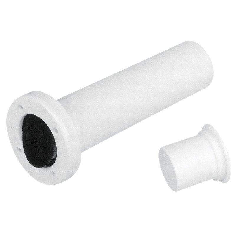 Thru-Hull Telesc. w/Non-ret. Valve, O51mm, White