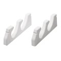 Storage Rack for 2 Fishing Rods, White