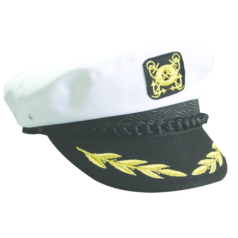 Captain's Cap, cotton, white, medium (size 57)