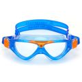 Aquasphere Vista Junior Şeffaf Cam - Mavi/Turuncu Yüzücü