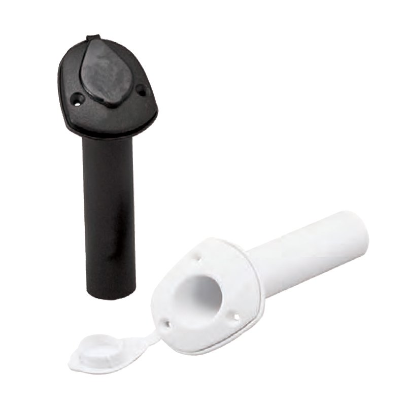 Rod Holder, w/ Cap, Plastic, O40mm, H.230mm, Black