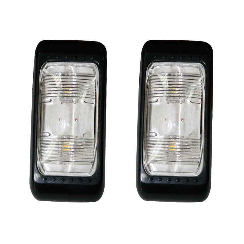 TEPE/ROMORK LAMBASI 2 LEDs, 12V&24V, SIYAH 2 Ad.LIK SET