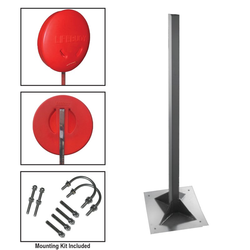 Deck Pole Base For Lifebuoy Ring Case