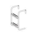 Raft  Ladder,Inox 316,2 steps