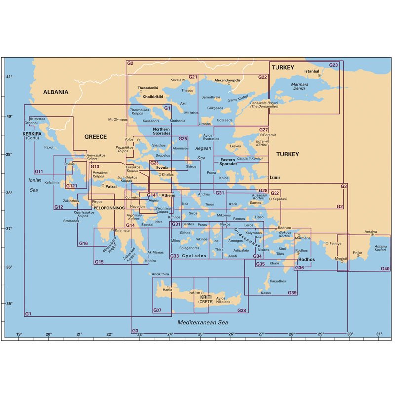 Tetra Chart Greece G21, ''Northwest Aegean'', Imray