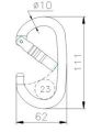 CT ALUMINYUM OVAL KARABINA 24 KN