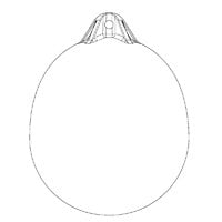 OCEAN Classic Buoy R2, White/Blue, buoy,  38x50cm