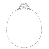 OCEAN Classic Buoy R6, White/Blue,  buoy, 88x112cm