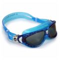 Aqua Sphere Seal Junior Koyu Cam - Aqua Çerçeve - Mavi Etek Yüzücü Gözlüğü