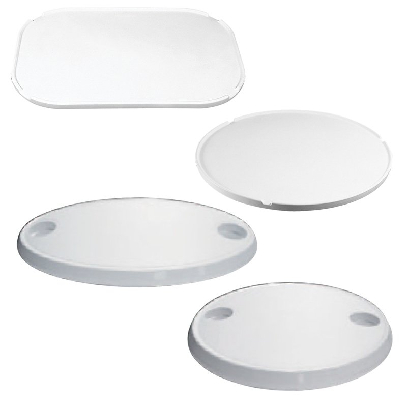 Table Top Oval w/2 Glassholders, 450x760mm, ASA White