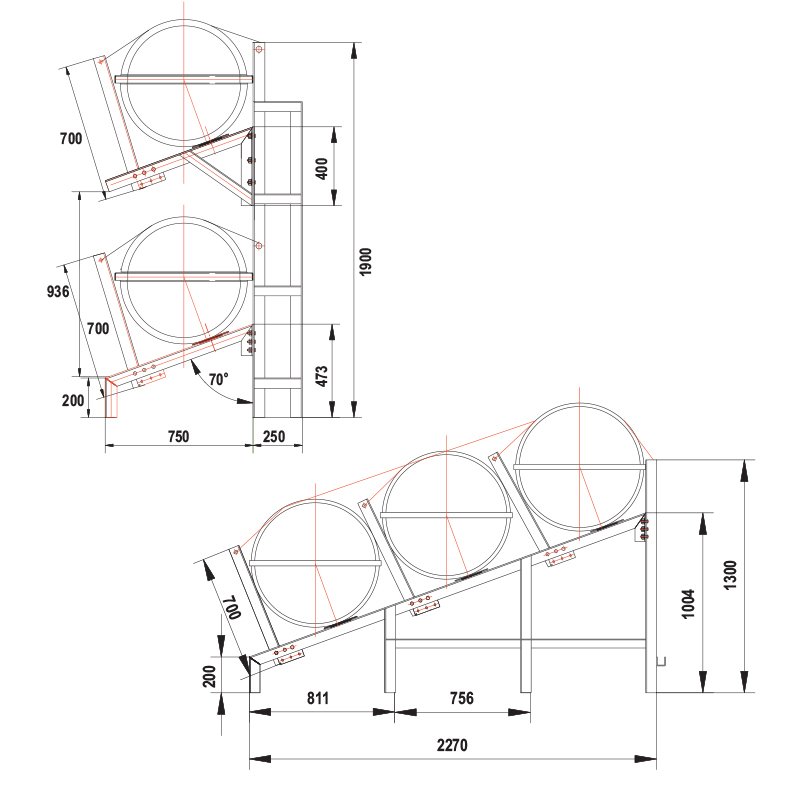 Cradle for SOLAS OCEANO,2-tier,30-35(A)