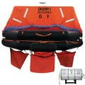 LALIZAS Liferaft SOLAS OCEANO, Throw Over-board Type,6 prs. canister (B)