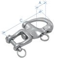 SNAP SHACKLE W/ CASTING SWICEL JAW, INOX DIAM