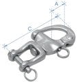SNAP SHACKLE W/CASTING SWIVEL JAN INOX DIAM.