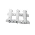 Storage Rack Set for 3 Rods, Bulkhead Mount, White