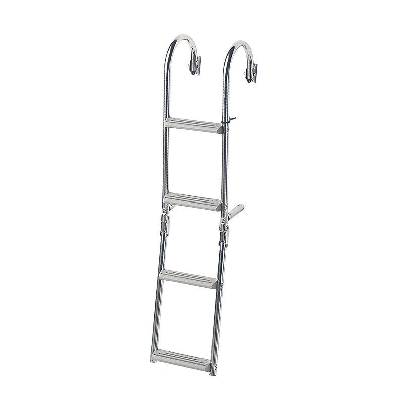 Foldable Ladder,Inox 316,for nar.transom,2+2 steps,180?