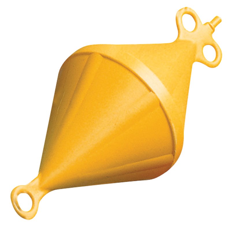 Mooring Buoy Bi-Conical, Plastic, Ext.O520mm, Yellow