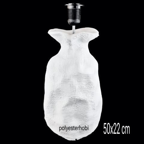 OB 2238 - Dokulu Amorf Dev Abajur Ham Polyester Dekoratif Obje