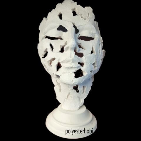 Ob 1835 - Soyut Modern Mask Ham Polyester Obje