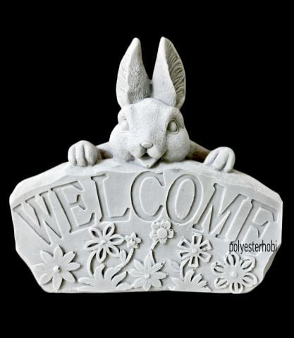 Ob 1779 - Welcome Tavşan  Ham Polyester Obje