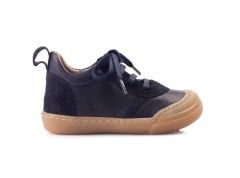 Speedy Bağcıklı Lacivert Sneaker Unisex Hakiki Deri Çocuk Ayakkabısı