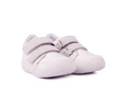 Sporty-2 Cırtcırtlı Beyaz Sneaker Unisex Hakiki Deri Çocuk Ayakkabısı