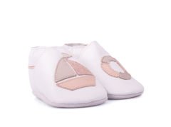 Little Boat Pudra Süet Tabanlı Hakiki Deri Unisex Çocuk ve Bebek Patik