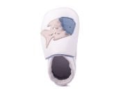 Little Fish Mavi Süet Tabanlı Hakiki Deri Unisex Çocuk ve Bebek Patik