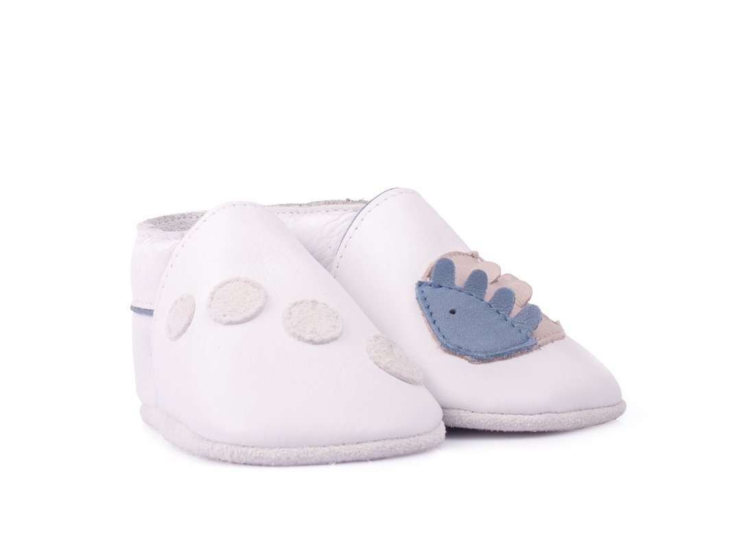 Little Fish Mavi Süet Tabanlı Hakiki Deri Unisex Çocuk ve Bebek Patik