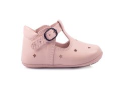 Starry Sky Pudra Tokalı Unisex Hakiki Deri İlk Adım Çocuk Ayakkabısı