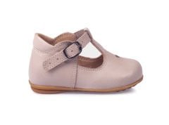 Little Heart Unisex Hakiki Deri Taş Rengi Çocuk Ayakkabısı