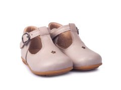 Little Star Unisex Hakiki Deri Taş Rengi Çocuk Ayakkabısı