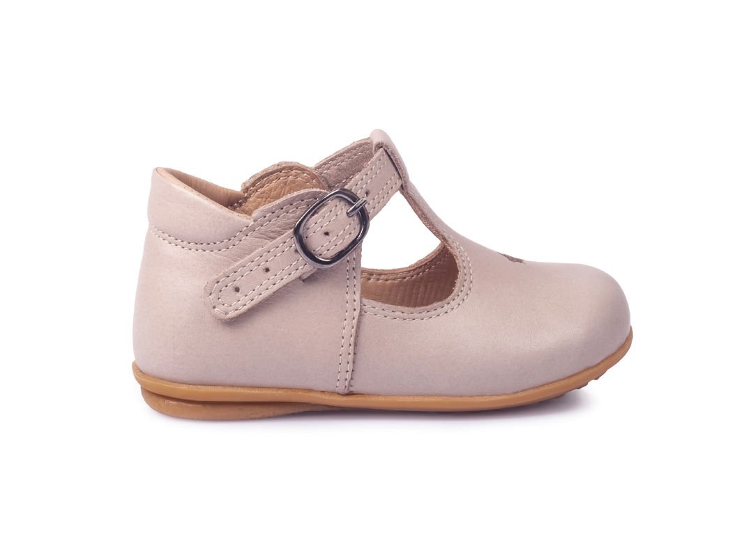 Little Star Unisex Hakiki Deri Taş Rengi Çocuk Ayakkabısı