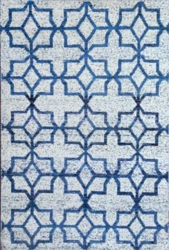 Moroccan Patterned Bamboo Hand-woven Carpet
