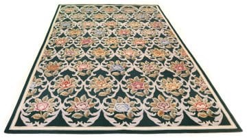 Çiçekli Lacivert Aubbusson Kilim