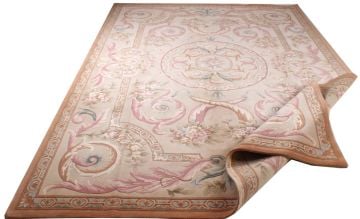 Pink Patterned Chinese Carpet