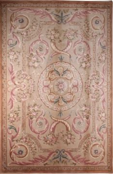 Pink Patterned Chinese Carpet