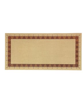 Tezhipli İçi Boş -16- Mat Kuşe Meşk Kağıdı Mohamad Badawi Alktifani 33x68 Cm Tıpkı Basım (BORDO - GOLD YALDIZ)