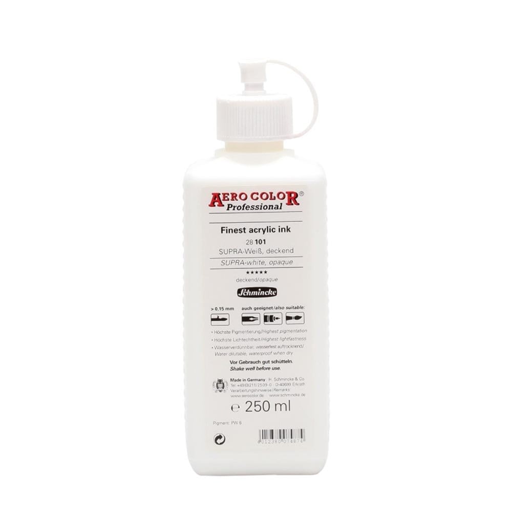 Schmincke Aerocolor Akrilik Mürekkep 250 ml 101 Supra White Opaque