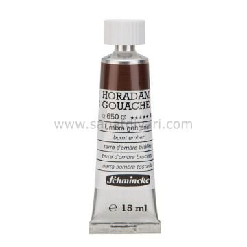 Schmincke 650 Burnt Umber Horadam Gouache Boya 15 ml Seri 1