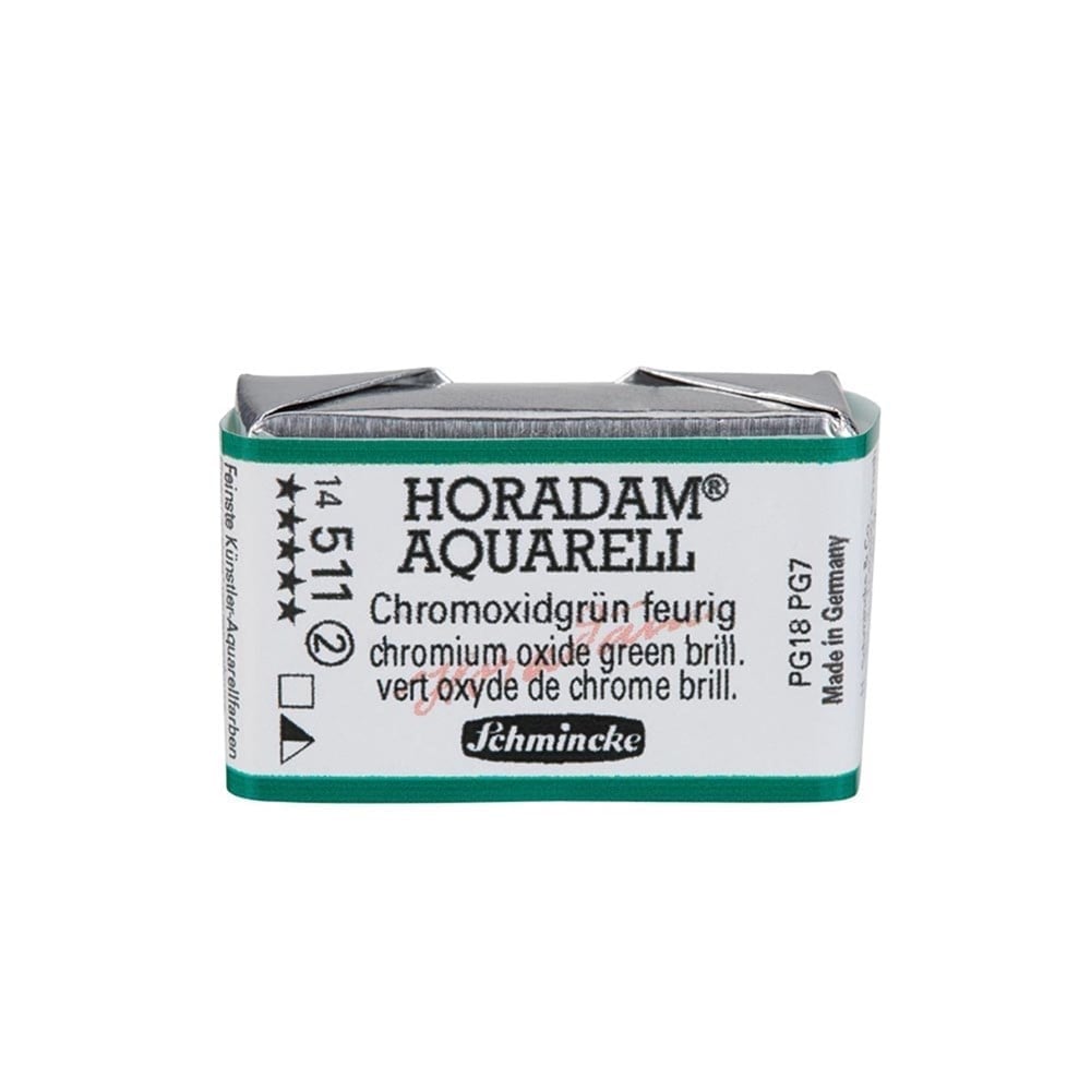 Schmincke Horadam Aquarell Artistik Sulu Boya Tam Tablet Seri 2 511 chromium oxide green brilliant