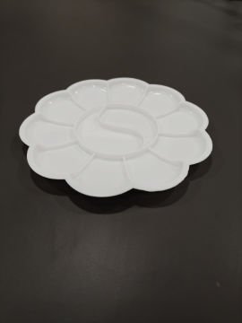 10 Yapraklı Beyaz Papatya Plastik Palet