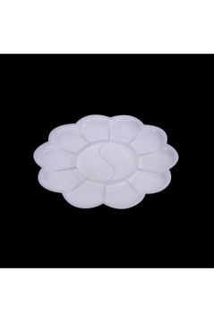 10 Yapraklı Beyaz Papatya Plastik Palet