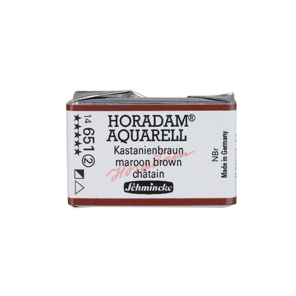 Schmincke Horadam Aquarell Artistik Sulu Boya Tam Tablet Seri 2 651 maroon brown